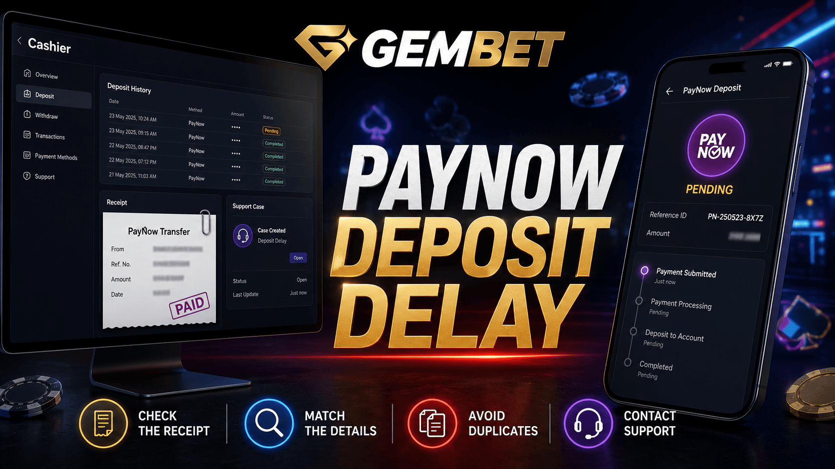 PayNow deposits delay troubleshooting guide