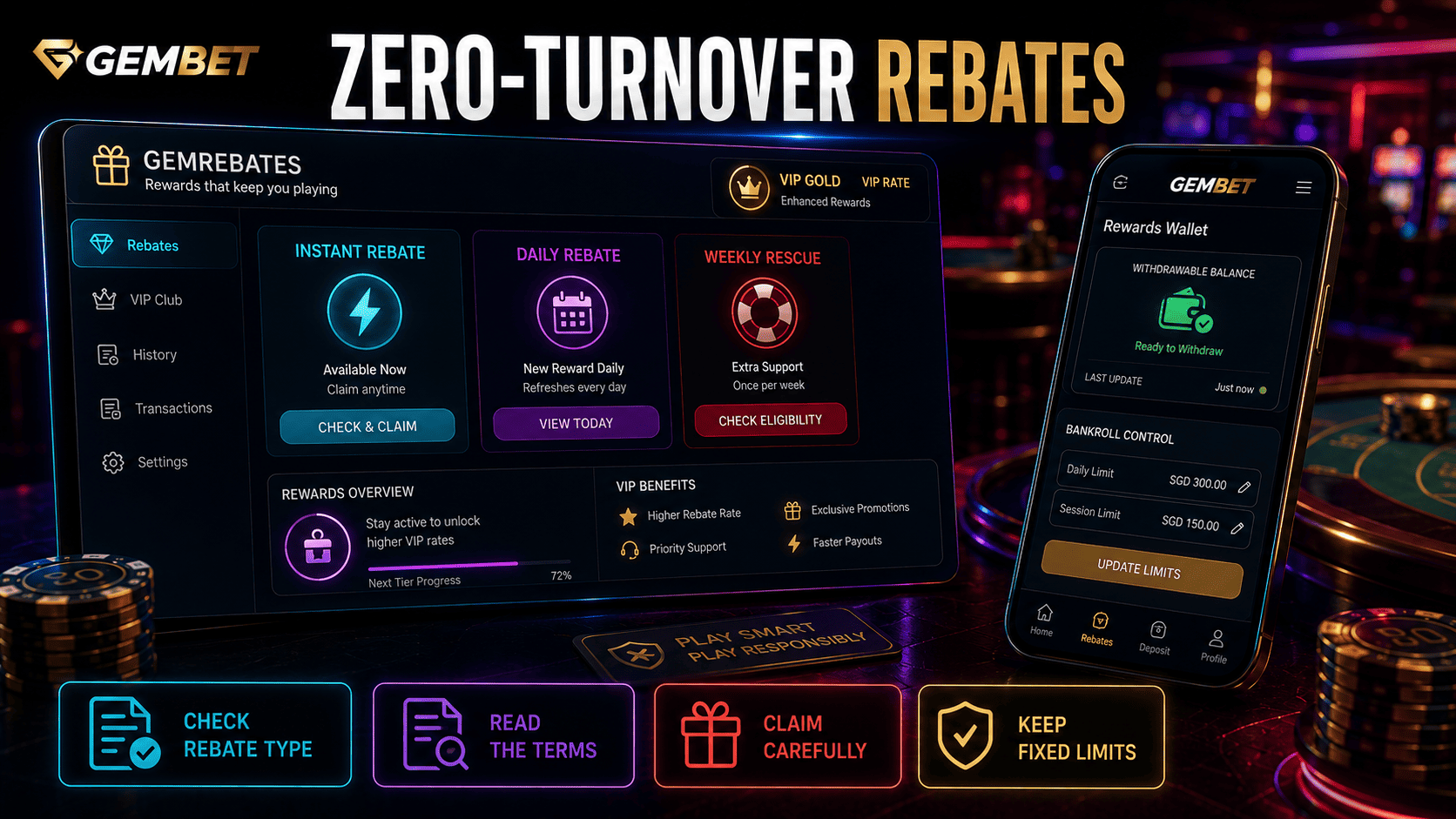Zero-turnover rebates Gembet SG guide