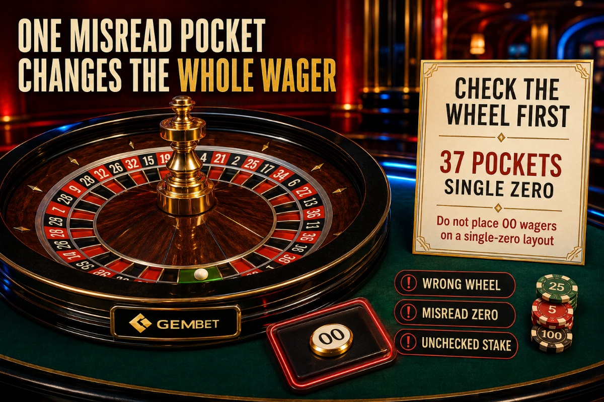 Roulette betting mistakes including the wrong wheel and missed zero pockets