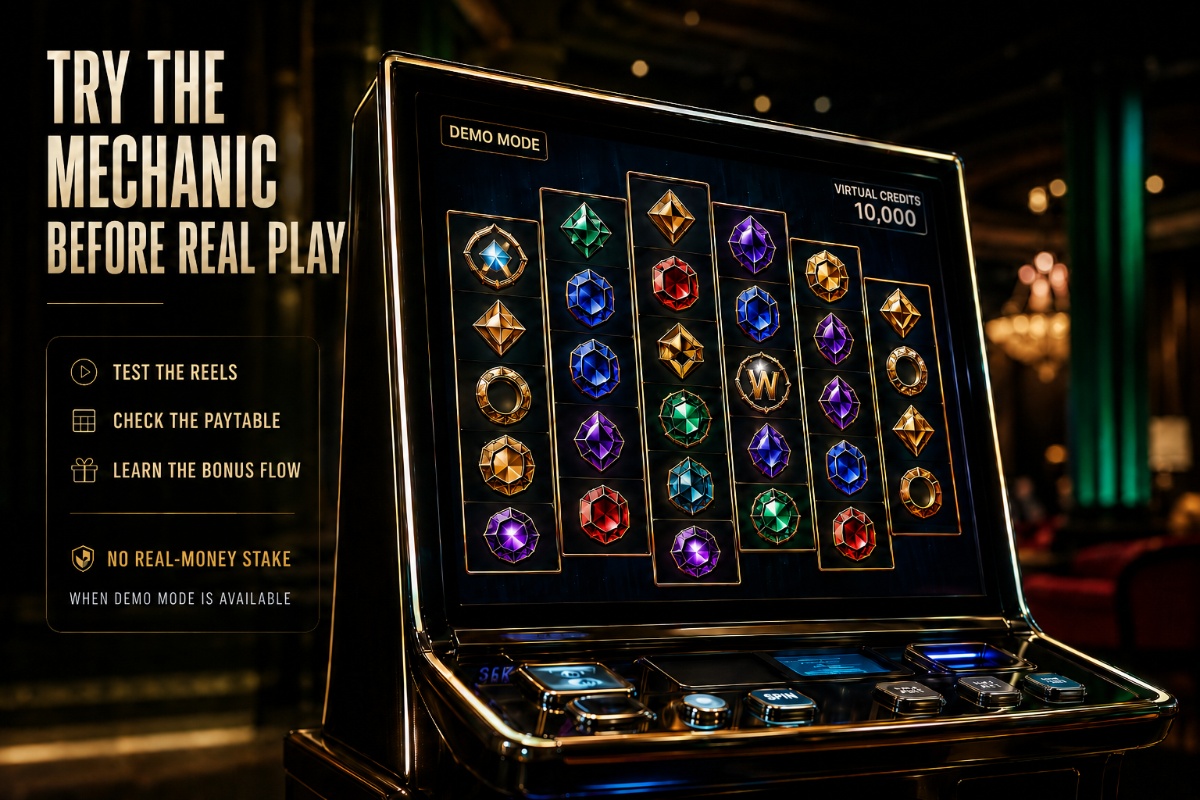 Free Megaways slots demo showing dynamic reels and virtual-credit play before real-money betting